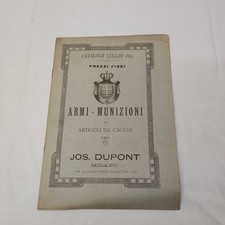 Catalogo armi, munizioni e articoli da caccia Dupont 1893. Pieghe e aloni