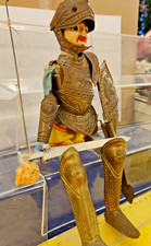 PUP0 SICILIANO - PALADINO  COMPLETO DI COMANDI E FILI  - 30 CM -  ANNI 60'