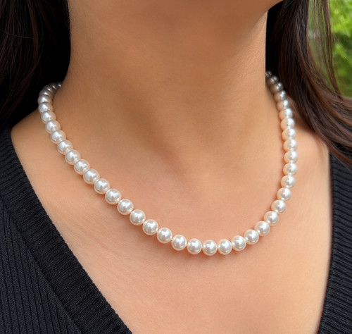 Collana perle bianche - di,