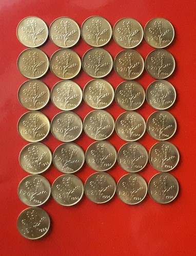 Collezione monete lire - 31, 20