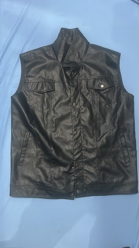 Gilet uomo nero - ecopelle, stile