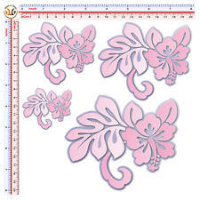IBISCUS fiori adesivi auto moto casco Sticker flowers print pvc tuning 4 pz.
