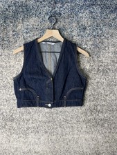 Gilet Zara denim donna blu