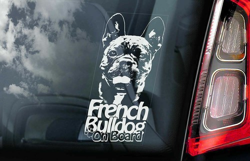 French bulldog car - bulldog, sticker