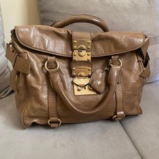 Borsa a mano Miu Miu fiocco pelle buone condizioni pelle marrone Italia