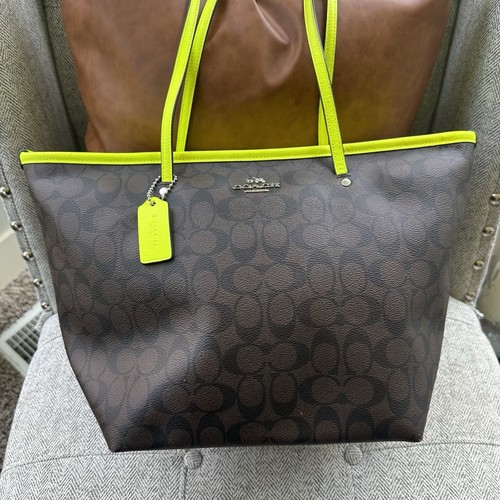 Borsa coach verde marrone - borsa,