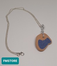 Collana Artigianale con Ciondolo Charm In Ceramica Di Mare - Sea Pottery Rarità 