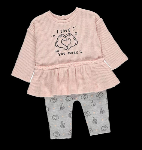 Set top leggings rosa disney - set,