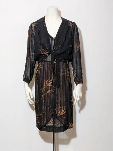 Vestito elegante nero - vestito, bronzo