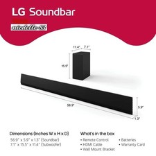 Soundbar slim subwoofer - lg,