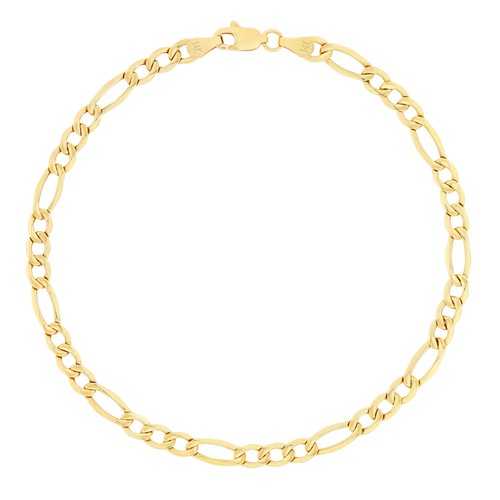 14k oro giallo 5mm figaro - oro,