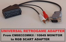 PHILIPS CM8833 MKII 1084 RGB MONITOR TO SCART ADAPTER CABLE adattatore video RGB