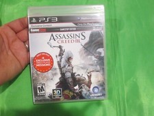 ASSASSIN'S CREED III PS3 PLAYSTATION 3 GameStop Edition US NUOVO SIGILLATO in fabbrica