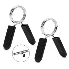 2x Morsetto molla ferma pesi blocca manubrio BODY BUILDING acciaio fermapesi