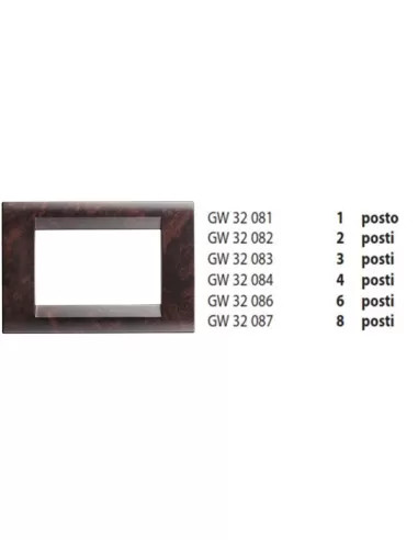 Gewiss placca posti radica - gewiss, 6