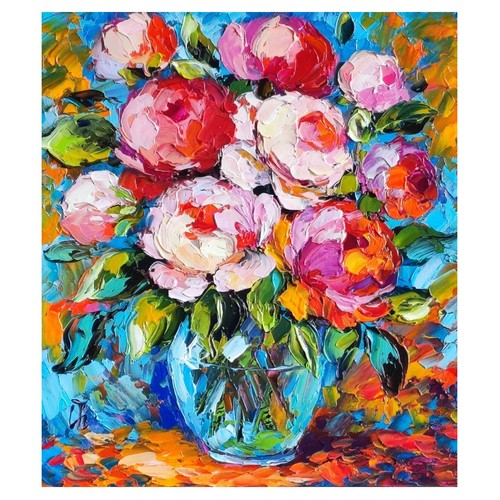 Original oil painting rose - original,