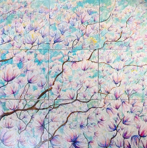 Dipinto olio mosaico - dipinto,