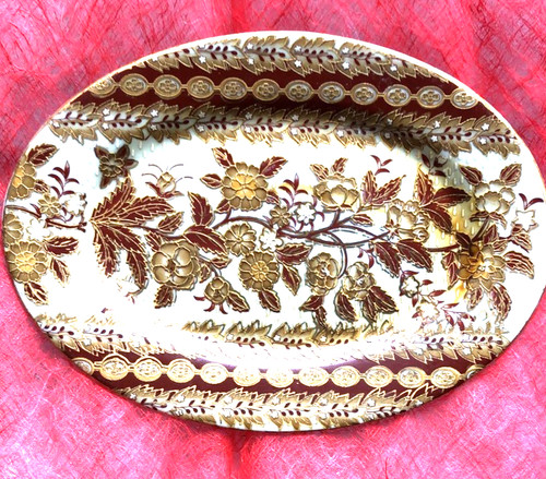 Piatto porcellana decorato - in,