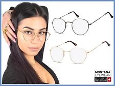 Occhiali da vista uomo e donna neutri anti luce blu riposo tondi metallo per pc