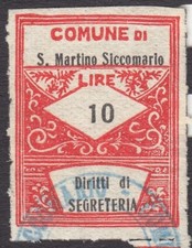 Italy Municipal Marche Comunali  San Martino Siccomario # A191