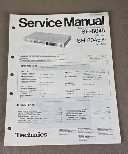 Technics equalizzatore grafico - technics,