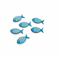 6 pezzi adesivo legno pesci