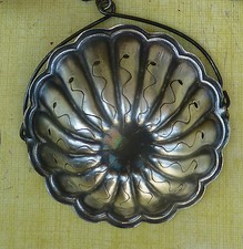 Antica Soupoudreuse Da Zucchero Metallo Argentato, Vasellame Diametro 6,5 CM