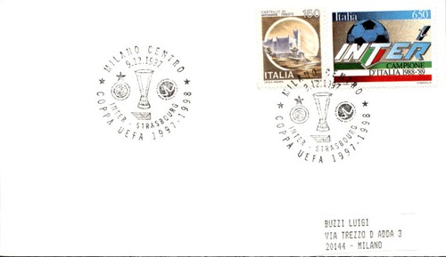 Busta lettera coppa uefa - lettera,