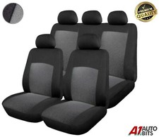 Copri Sedili Auto Set Completo Premium Grigio Nero Tessuto Per Audi A3 A4 A6