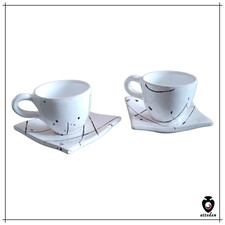 Set 2 Tazzina di Caffe bianca