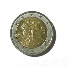 Moneta Rara Da Collezione 2 Euro Lituania "LIETUVA" Cavaliere Di Vytis 2017