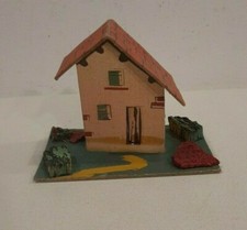 Antico gruppo PAESE, CASETTA, CASA per presepe - CARTONE - vintage