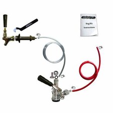 Add A Tap Draft Beer Kegerator Kit Conversione Rubinetto e Accoppiatore Sanke D con Tubi