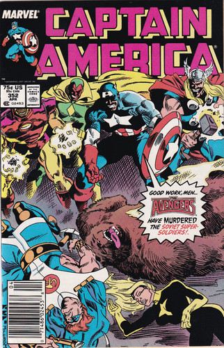 Captain america 352 newsstand - america, #352