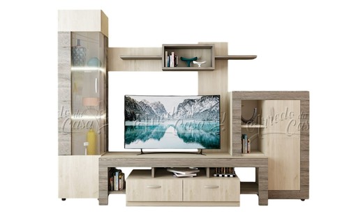 Parete attrezzata con led - con,