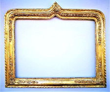 CORNICE DORATA A MECCA - DECORAZIONE FLOREALE IN STUCCO - '800 - 66 x 80 cm