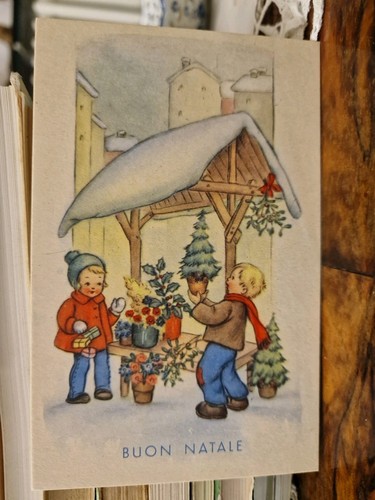Cartolina buon natale - cartolina, bimbi