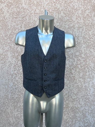 Gilet costume laine rayée - de,