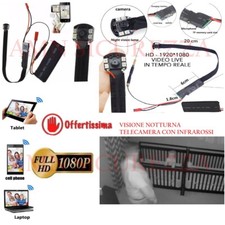 SPY CAM TELECAMERA WIFI WIRELESS NASCOSTA MICROCAMERA VISIONE INFRAROSSI NOTTE