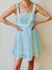 VERSUS Versace Jeans Couture Vintage Mini Abito Seta Blu Chiaro Taglia IT 44 ...