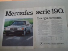 advertising Pubblicità 1985 MERCEDES BENZ SERIE 190