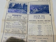 Orario SATI AUTOLINEE GENOVA TIGULLIO 1955 PUBBLICITARIO