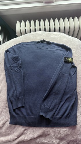 Maglione stone island blu lana - maglione,