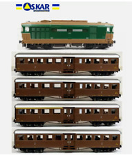 ✅OS.KAR OS-101.3 set locomotiva Diesel D 443 1001 + 4 carrozze Corbellini - HO