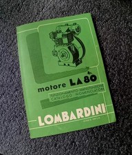 LOMBARDINI MOTORE LA 80 Catalogo Parti Ricambio ORIGINALE 1959