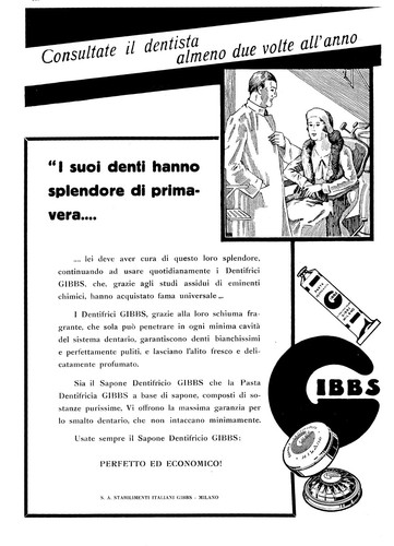Pubblicita 1932 dentifricio - 1932,