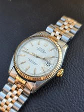 Vintage Watch Rolex Datejust 1601 Acc/oro Rare Bracelet Wide Boy