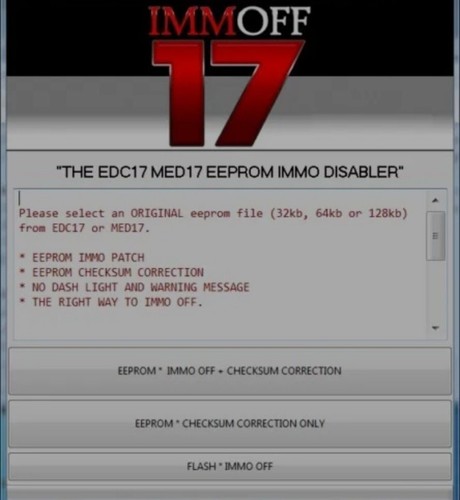 Edc17 cheksum immo off - edc17,