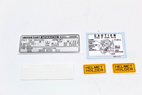 Honda kit adesivi avvertenze - kit,