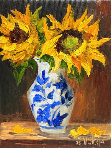 Girasoli dipinto olio arte